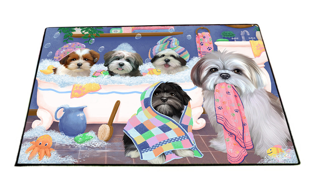 Rub A Dub Dogs In A Tub Lhasa Apsos Dog Floormat FLMS53583