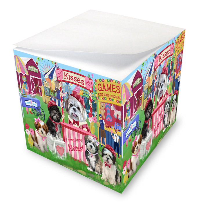 Carnival Kissing Booth Lhasa Apsos Dog Note Cube NOC53977