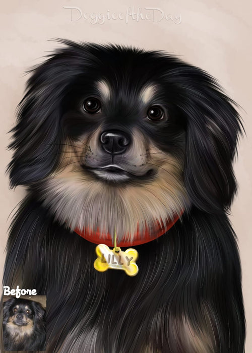 Digital Painting PERSONALIZED Caricature PET PORTRAIT! Custom Pet Dog or Cat Art