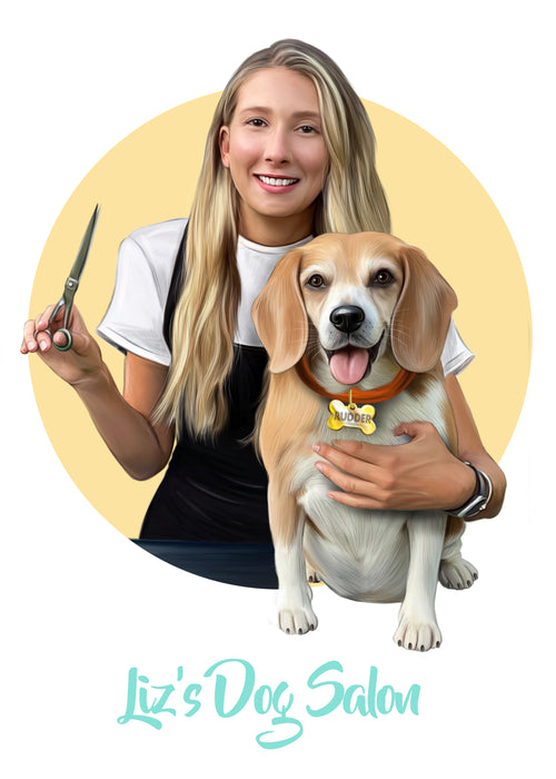 Digital Painting PERSONALIZED Caricature PET PORTRAIT! Custom Pet Dog or Cat Logo