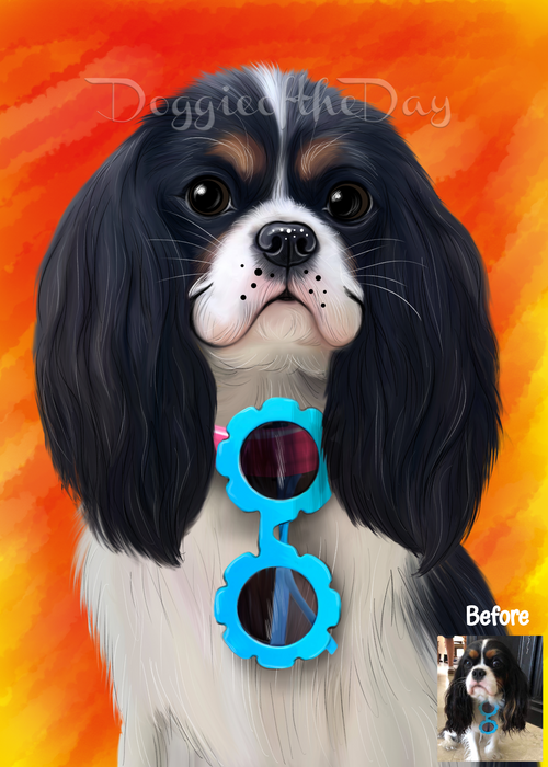 Digital Painting PERSONALIZED Caricature PET PORTRAIT! Custom Pet Dog or Cat Art