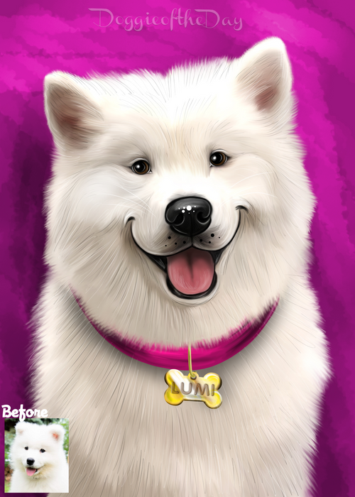 Digital Painting PERSONALIZED Caricature PET PORTRAIT! Custom Pet Dog or Cat Art