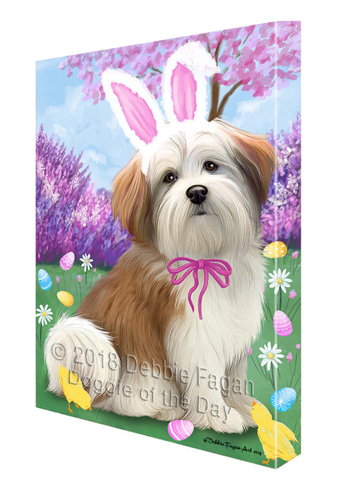 Malti Tzu Dog Easter Holiday Canvas Wall Art CVS58278
