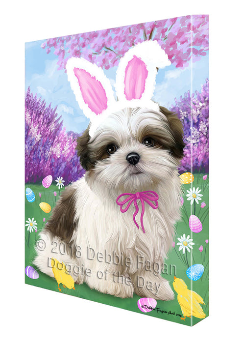 Malti Tzu Dog Easter Holiday Canvas Wall Art CVS58305