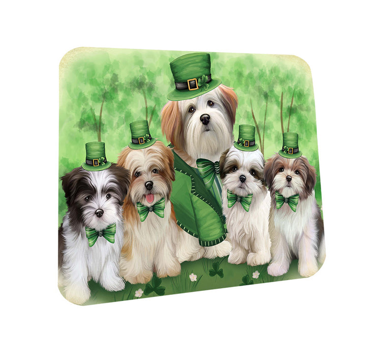 St. Patricks Day Irish Portrait Malti Tzus Dog Coasters Set of 4 CST49291