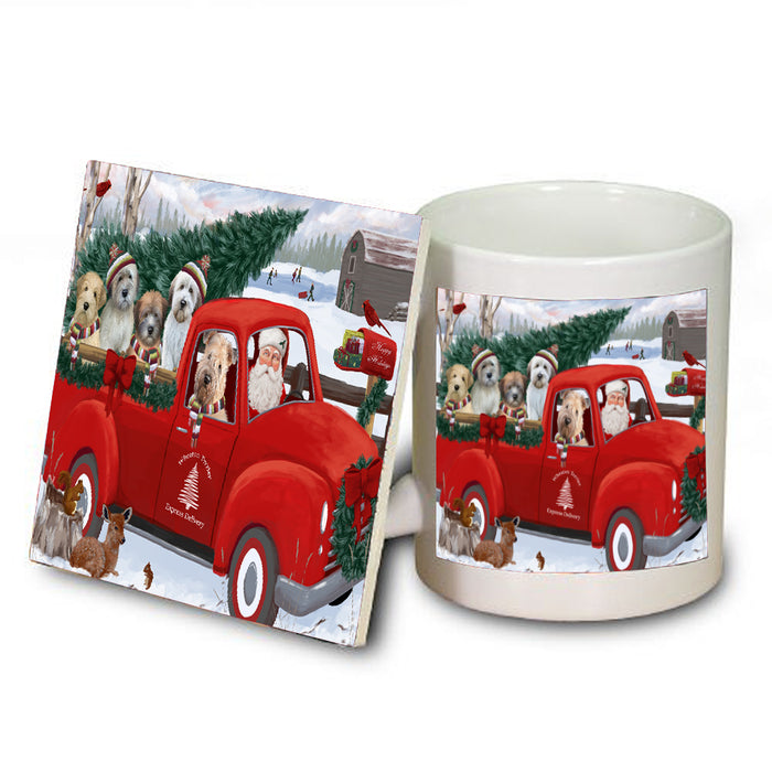 Christmas Santa Express Delivery Wheaten Terriers Dog Family Mug and Coaster Set MUC55071