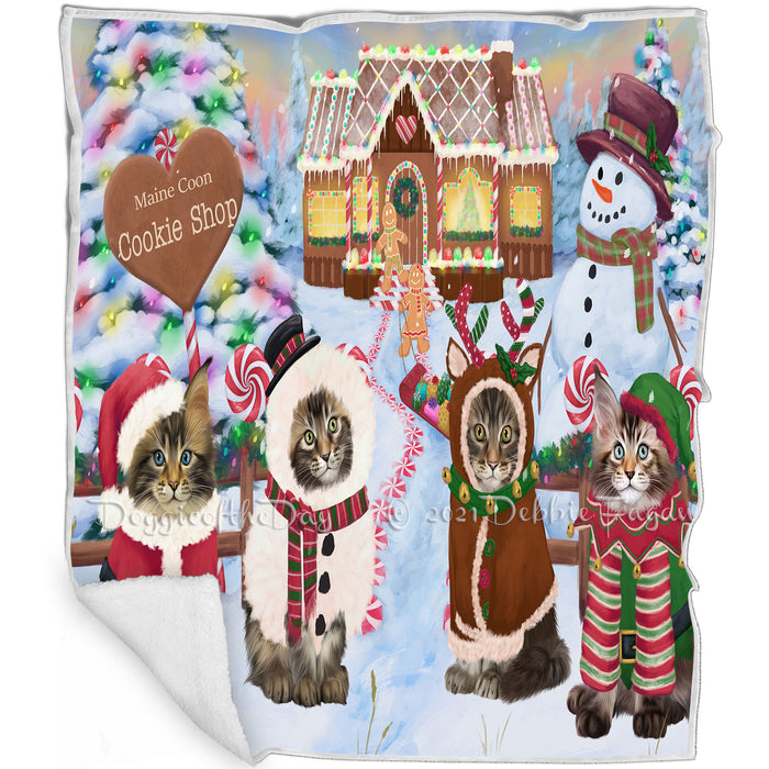 Holiday Gingerbread Cookie Shop Maine Coons Blanket BLNKT127938