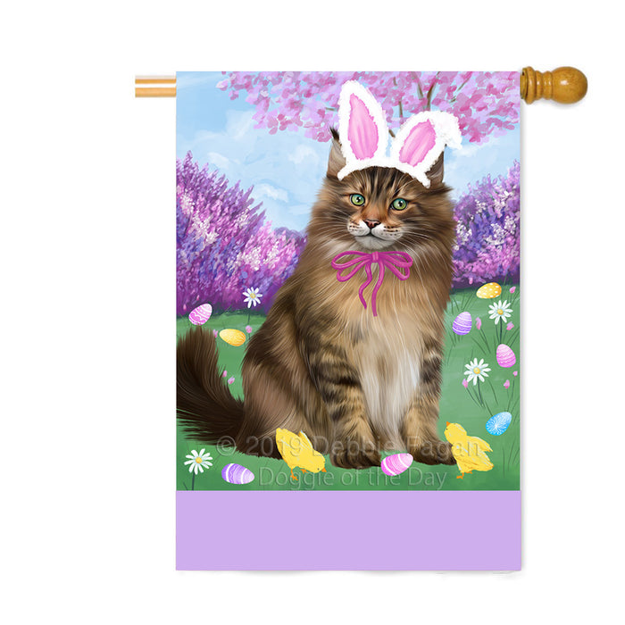 Personalized Easter Holiday Maine Coon Cat Custom House Flag FLG-DOTD-A58969