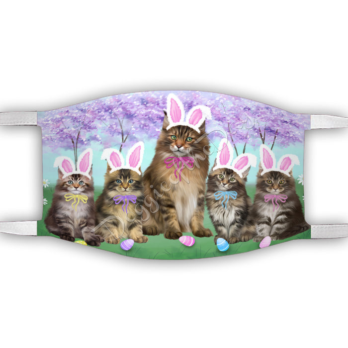 Easter Holiday Maine Coon Cats Face Mask FM49615
