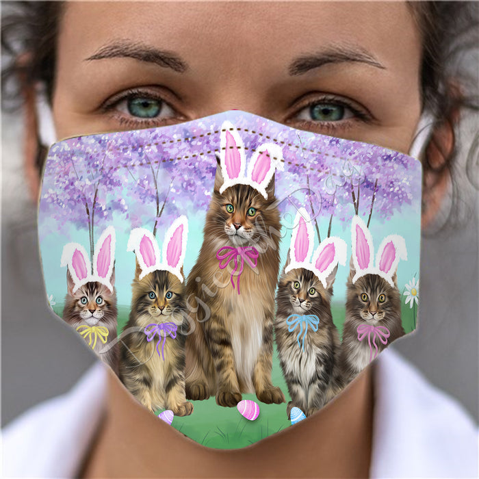 Easter Holiday Maine Coon Cats Face Mask FM49615