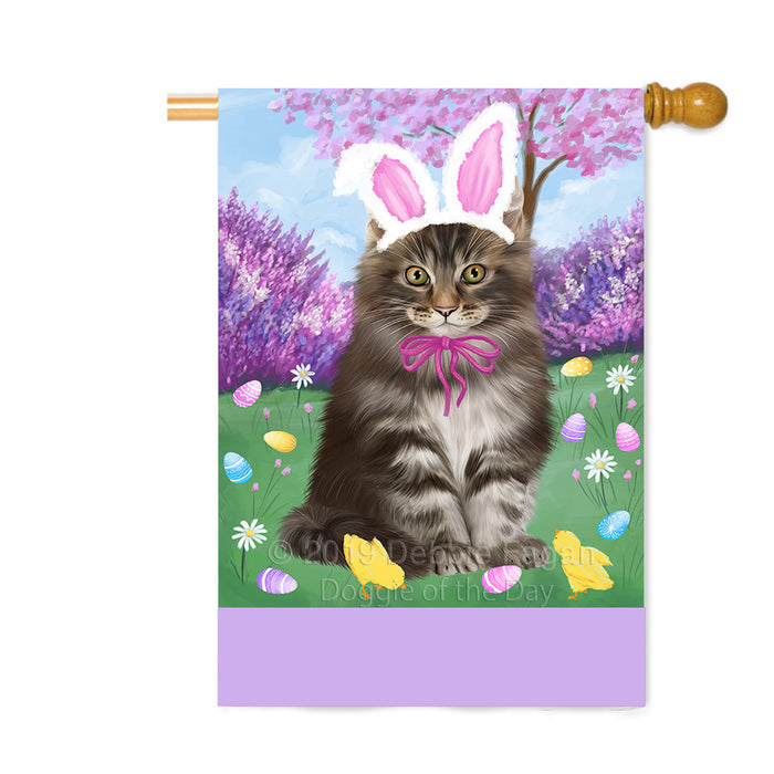 Personalized Easter Holiday Maine Coon Cat Custom House Flag FLG-DOTD-A58971