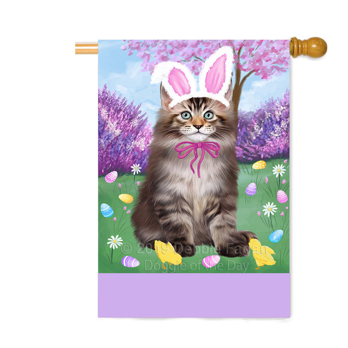Personalized Easter Holiday Maine Coon Cat Custom House Flag FLG-DOTD-A58972