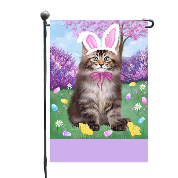 Personalized Easter Holiday Maine Coon Cat Custom Garden Flags GFLG-DOTD-A58916