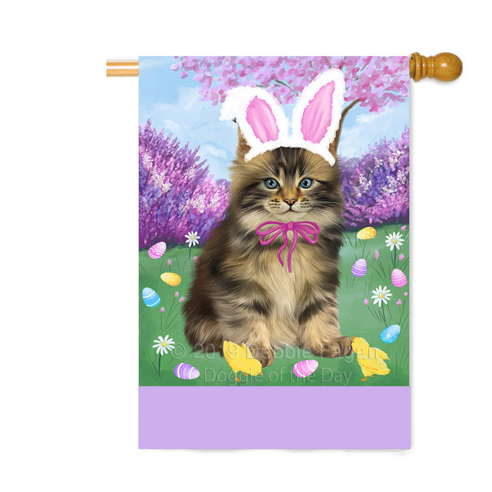 Personalized Easter Holiday Maine Coon Cat Custom House Flag FLG-DOTD-A58973