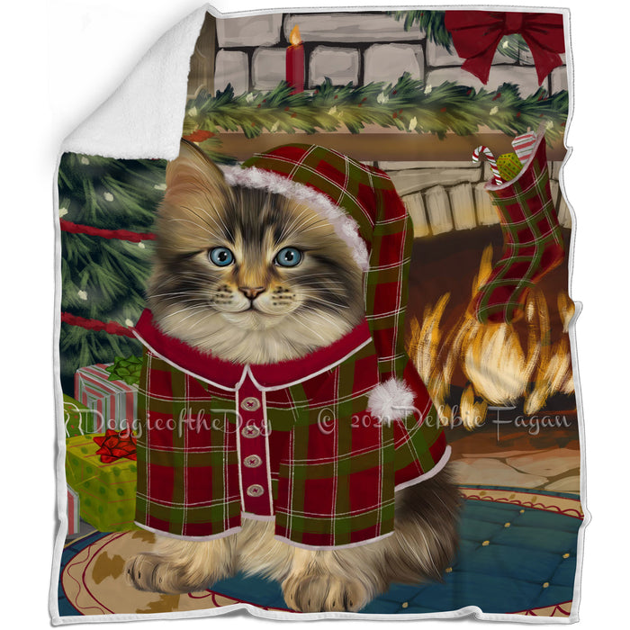 The Stocking was Hung Maine Coon Cat Blanket BLNKT117624