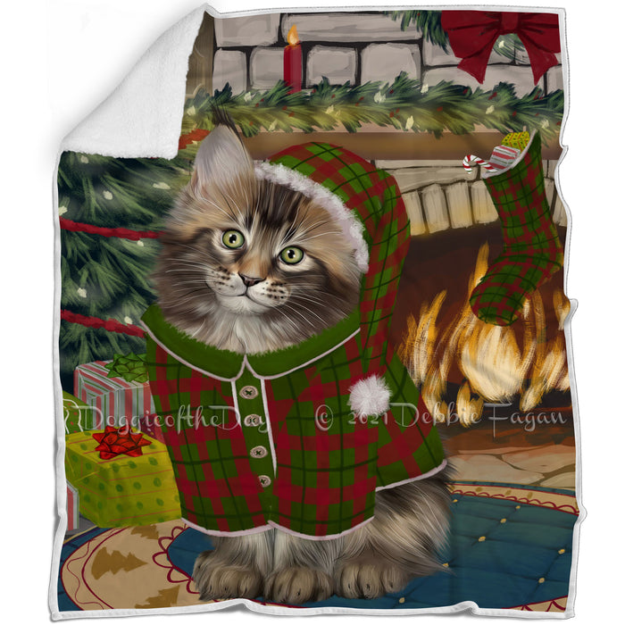 The Stocking was Hung Maine Coon Cat Blanket BLNKT117633