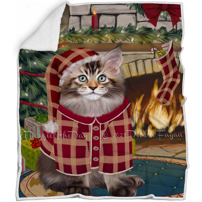 The Stocking was Hung Maine Coon Cat Blanket BLNKT117642