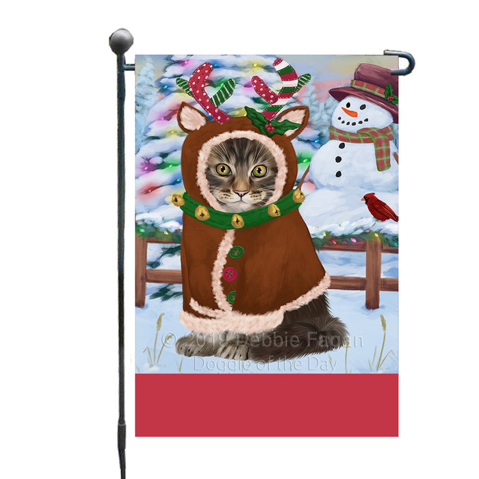 Personalized Gingerbread Candyfest Maine Coon Cat Custom Garden Flag GFLG64091