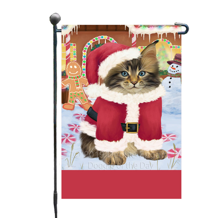 Personalized Gingerbread Candyfest Maine Coon Cat Custom Garden Flag GFLG64092