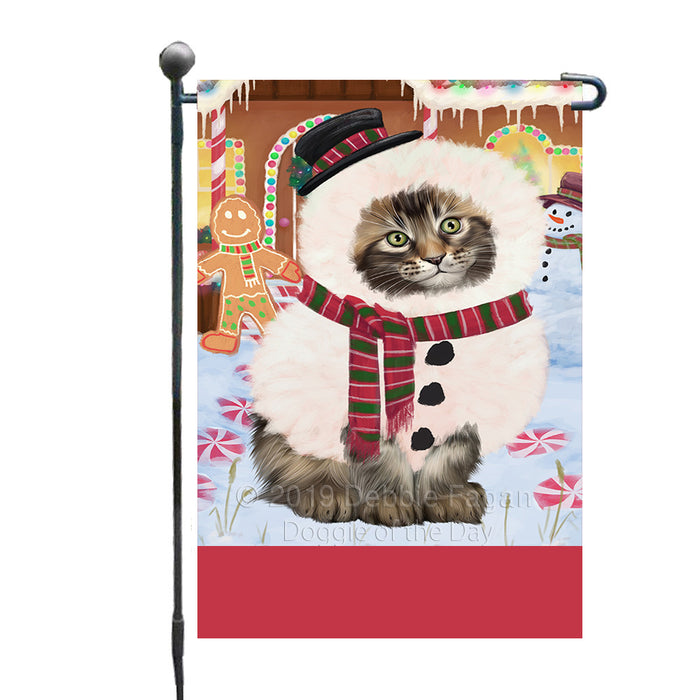 Personalized Gingerbread Candyfest Maine Coon Cat Custom Garden Flag GFLG64093