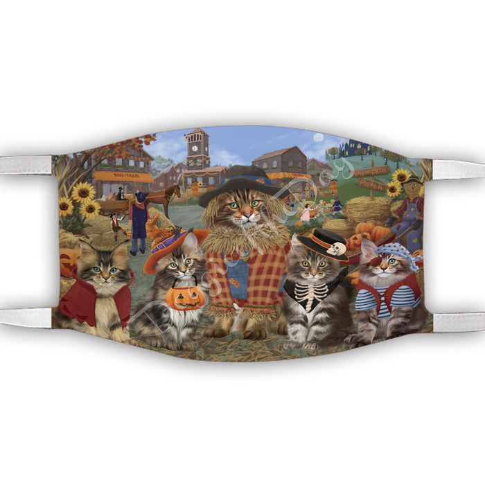 Halloween 'Round Town Maine Coon Cats Face Mask FM49969