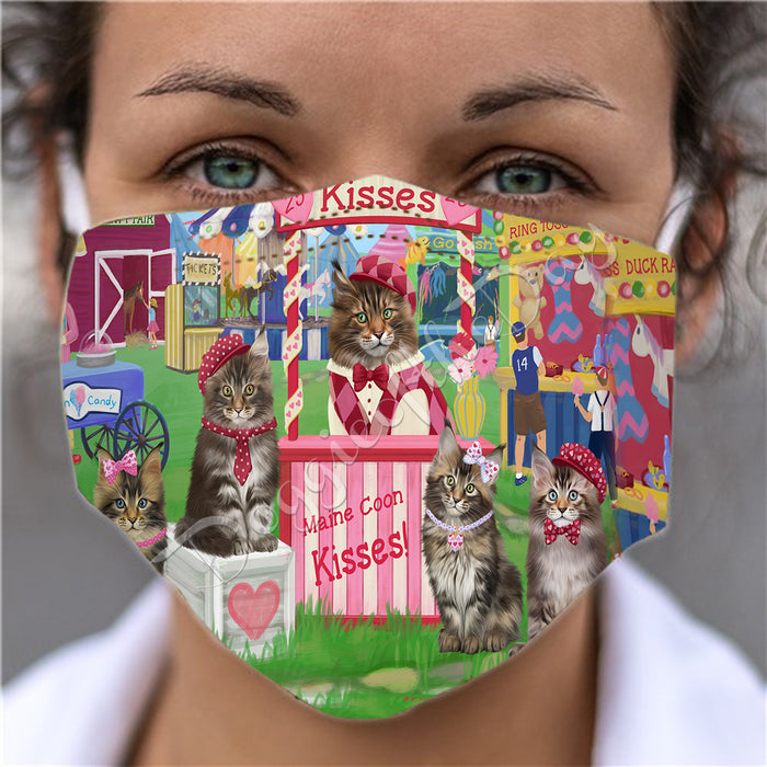 Carnival Kissing Booth Maine Coon Cats Face Mask FM48060