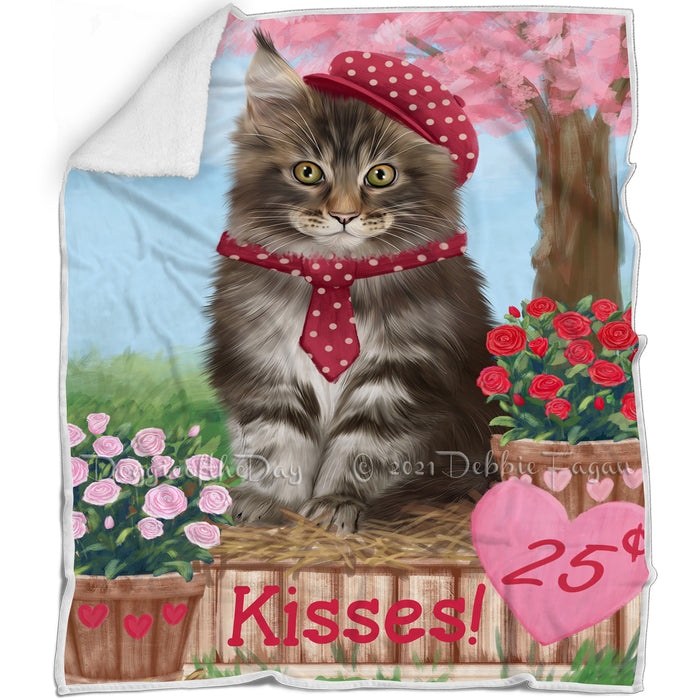 Rosie 25 Cent Kisses Maine Coon Cat Blanket BLNKT123105