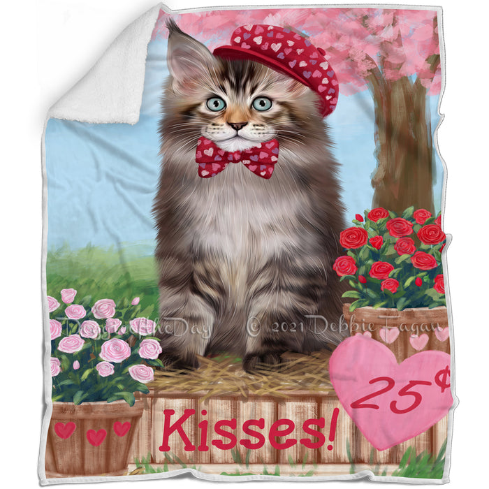 Rosie 25 Cent Kisses Maine Coon Cat Blanket BLNKT123114