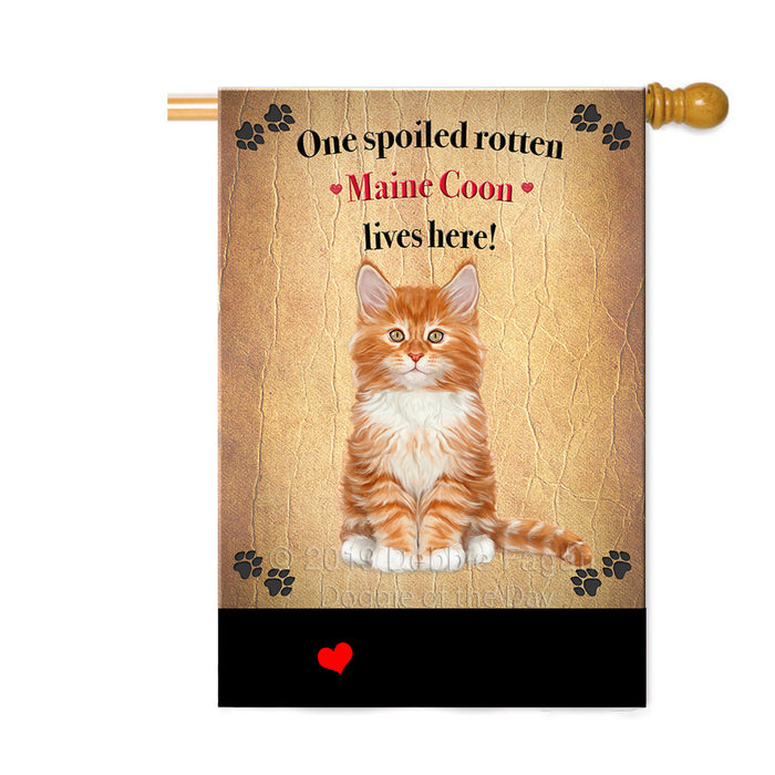 Personalized Spoiled Rotten Maine Coon Cat Custom House Flag FLG-DOTD-A63261