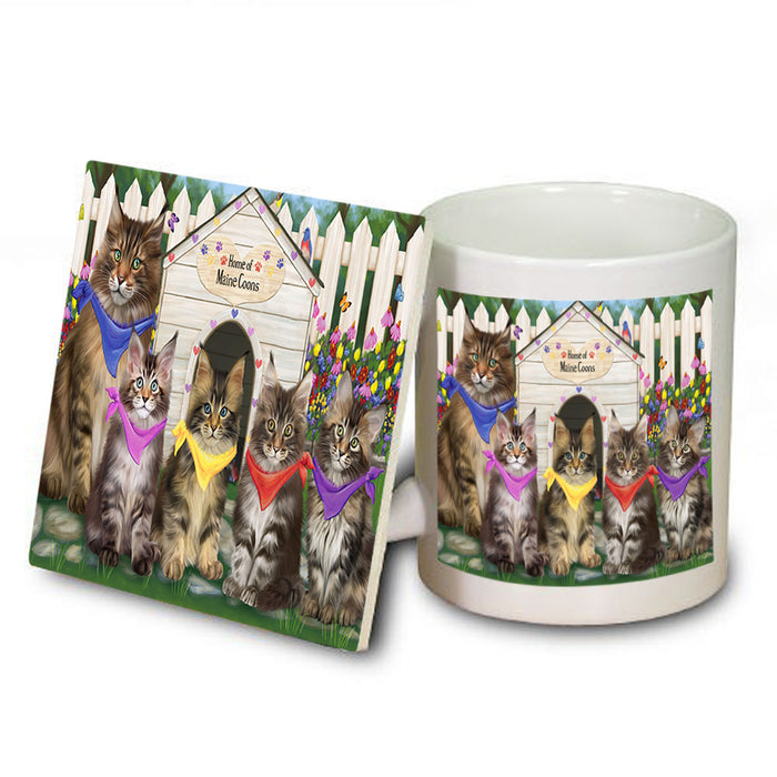 Spring Dog House Maine Coon Cats Mug and Coaster Set MUC52151
