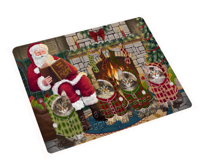 Christmas Cozy Holiday Tails Maine Coon Cats Cutting Board C70545