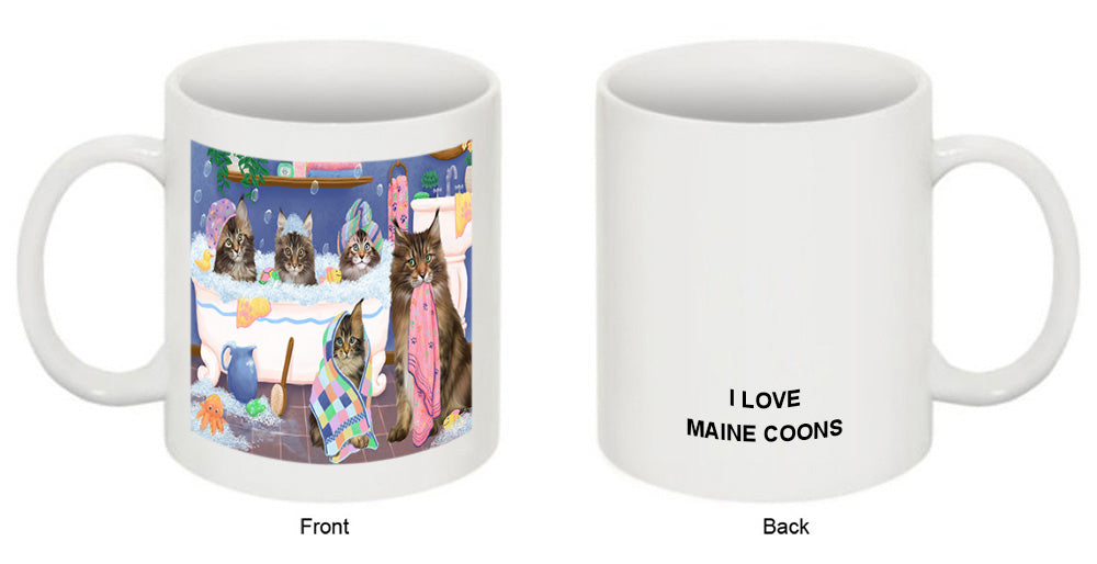 Rub A Dub Dogs In A Tub Maine Coons Cat Coffee Mug MUG52199