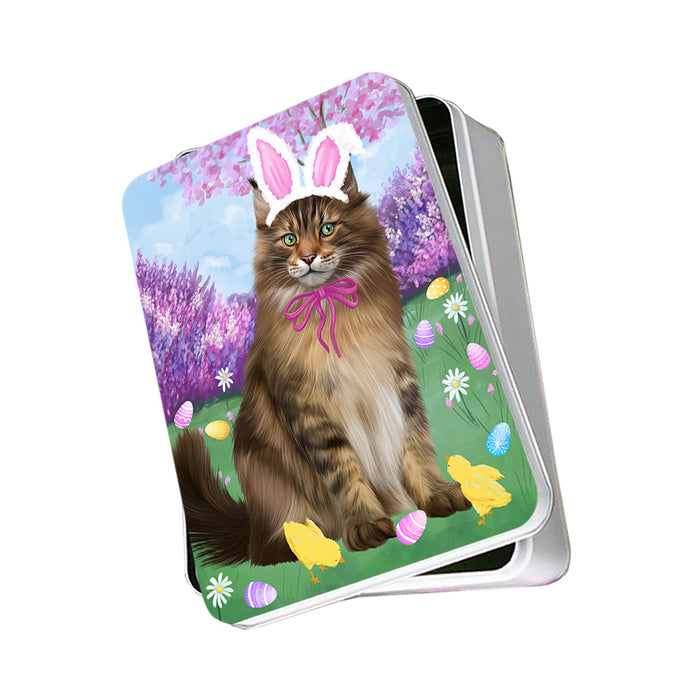 Easter Holiday Maine Coon Cat Photo Storage Tin PITN56859