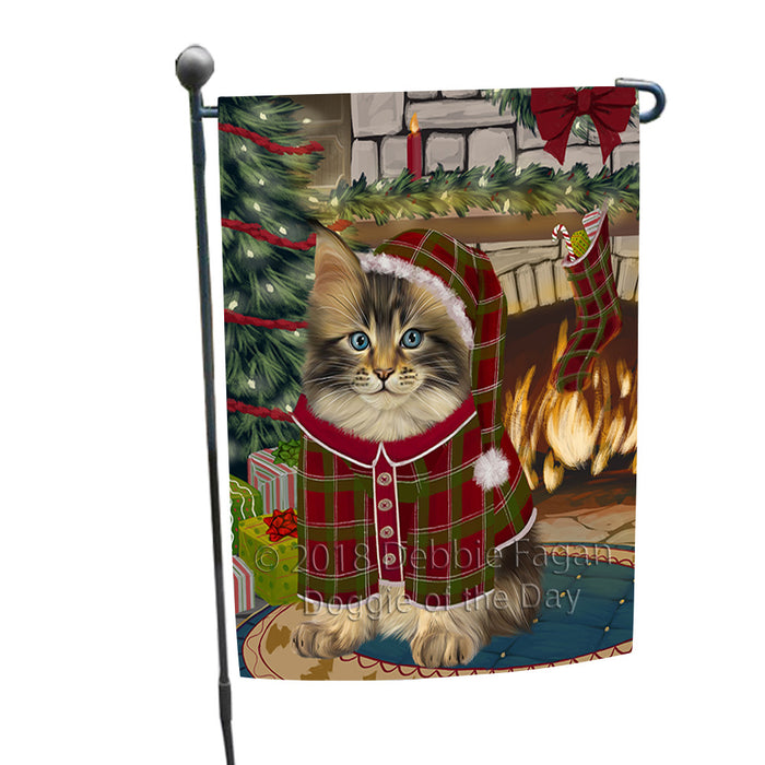 The Stocking was Hung Maine Coon Cat Garden Flag GFLG55649