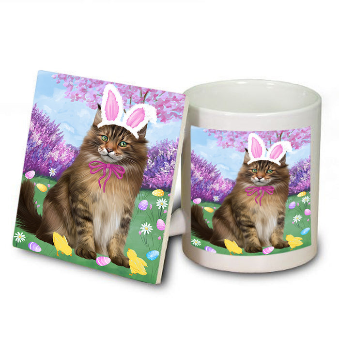 Easter Holiday Maine Coon Cat Mug and Coaster Set MUC56908