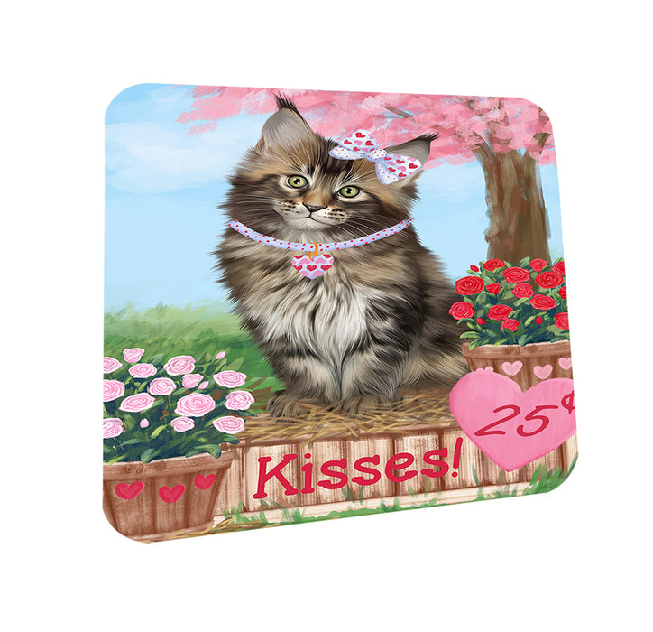 Rosie 25 Cent Kisses Maine Coon Cat Coasters Set of 4 CST55922