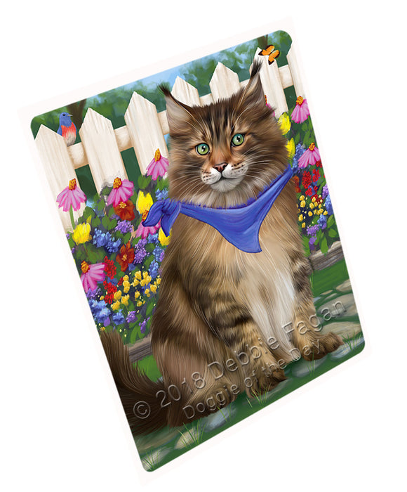 Spring Floral Maine Coon Cat Cutting Board C60894
