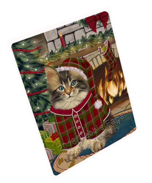 The Stocking was Hung Maine Coon Cat Large Refrigerator / Dishwasher Magnet RMAG94404