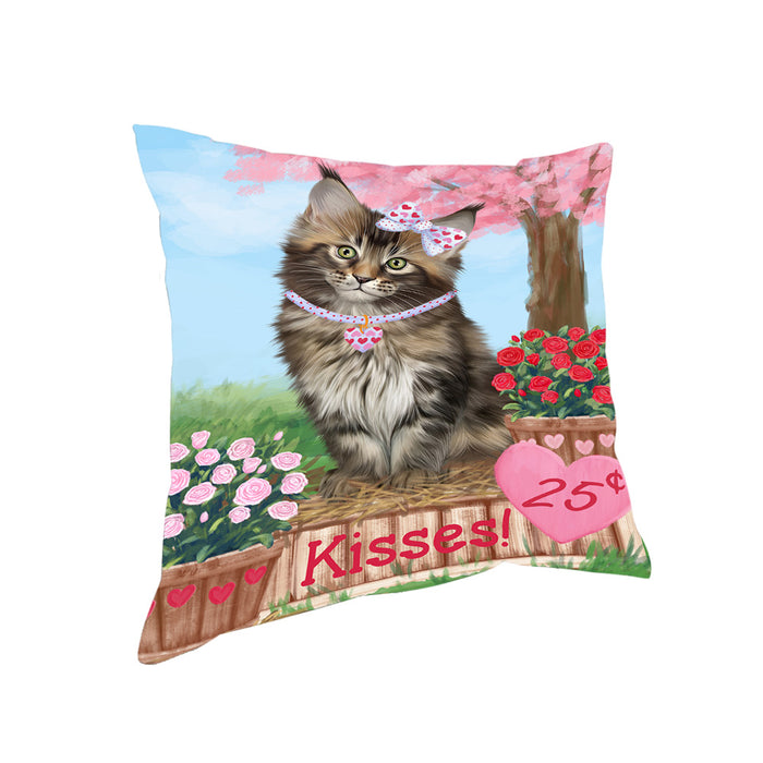 Rosie 25 Cent Kisses Maine Coon Cat Pillow PIL78148