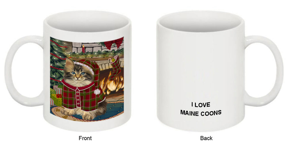 The Stocking was Hung Maine Coon Cat Coffee Mug MUG50754