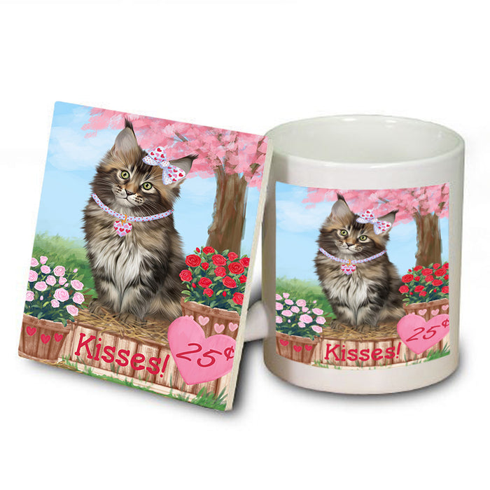 Rosie 25 Cent Kisses Maine Coon Cat Mug and Coaster Set MUC55956