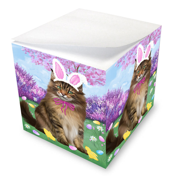 Easter Holiday Maine Coon Cat Note Cube NOC55033