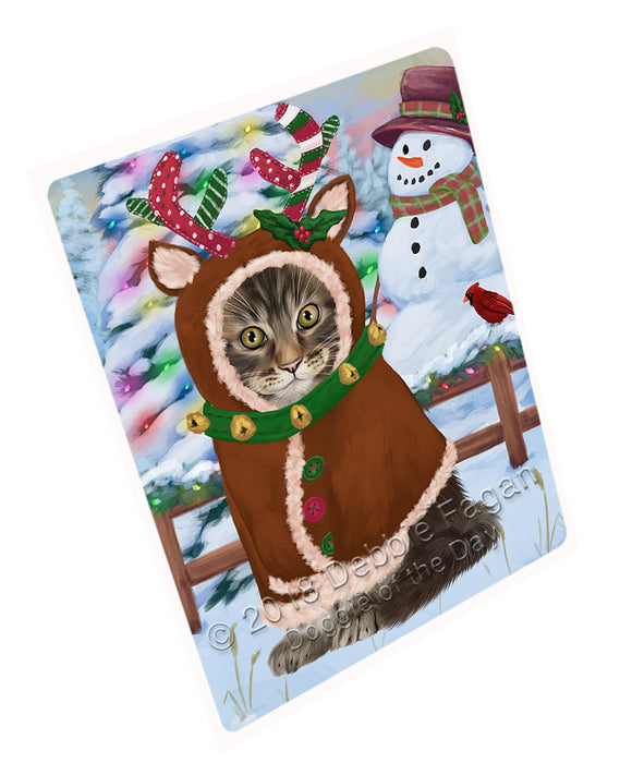 Christmas Gingerbread House Candyfest Maine Coon Cat Large Refrigerator / Dishwasher Magnet RMAG100950
