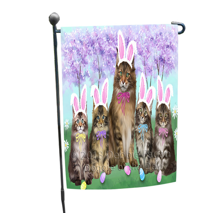 Easter Holiday Maine Coons Cat Garden Flag GFLG57574