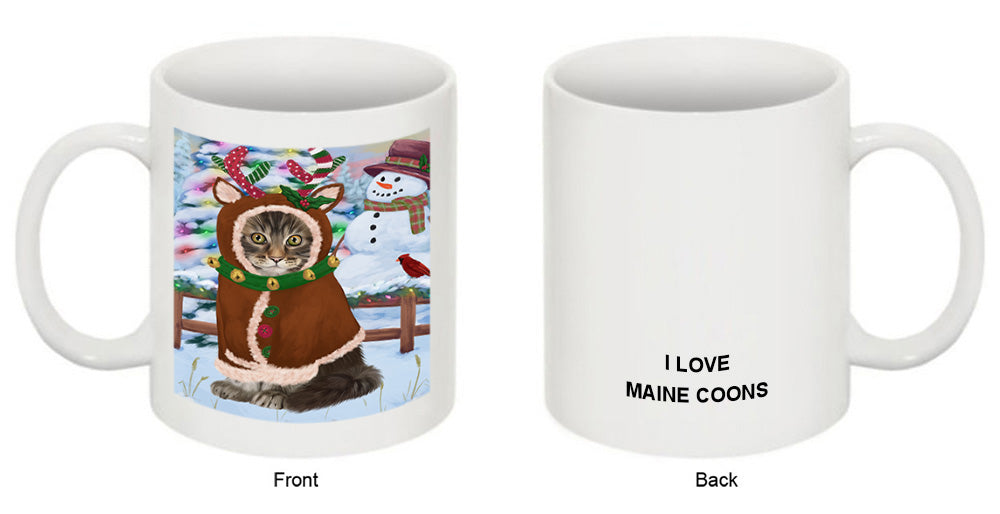 Christmas Gingerbread House Candyfest Maine Coon Cat Coffee Mug MUG51845