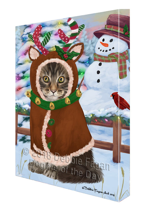 Christmas Gingerbread House Candyfest Maine Coon Cat Canvas Print Wall Art Décor CVS130247