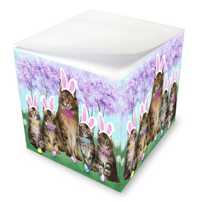 Easter Holiday Maine Coons Cat Note Cube NOC55034