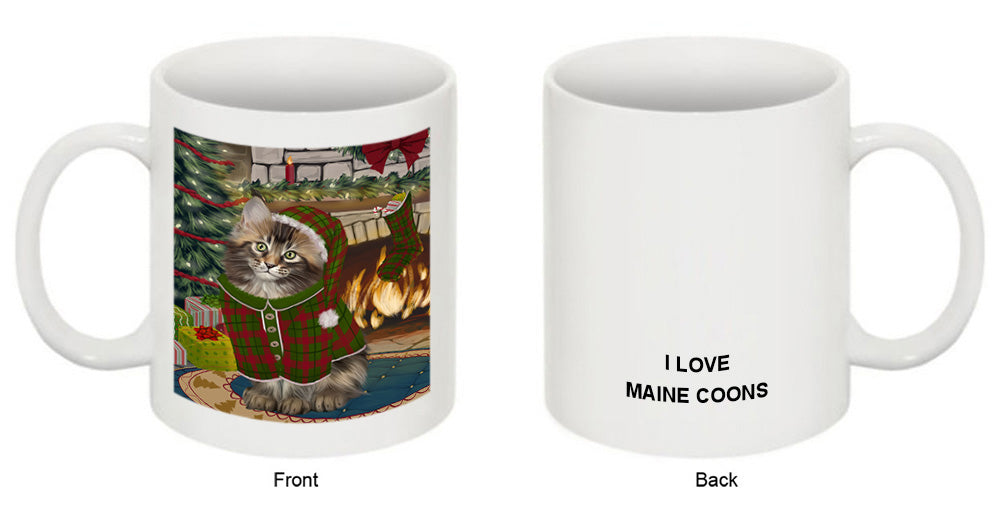 The Stocking was Hung Maine Coon Cat Coffee Mug MUG50755