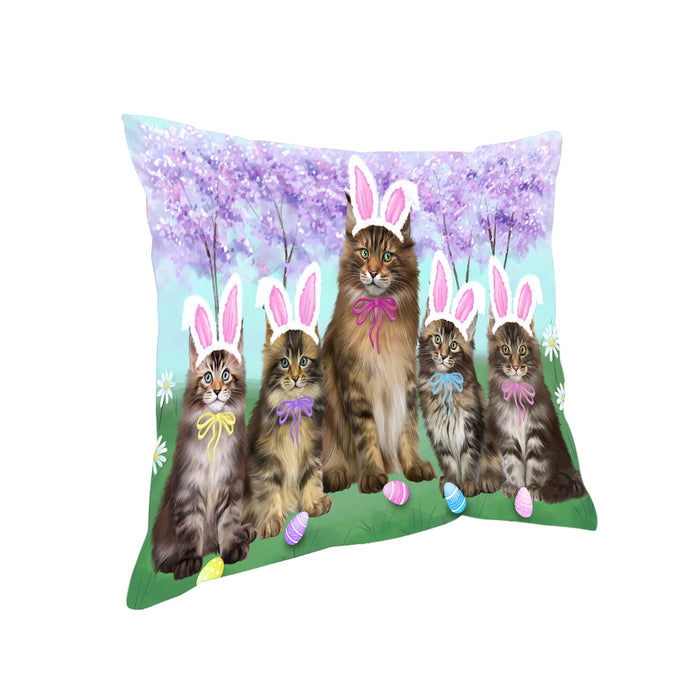 Easter Holiday Maine Coons Cat Pillow PIL82076