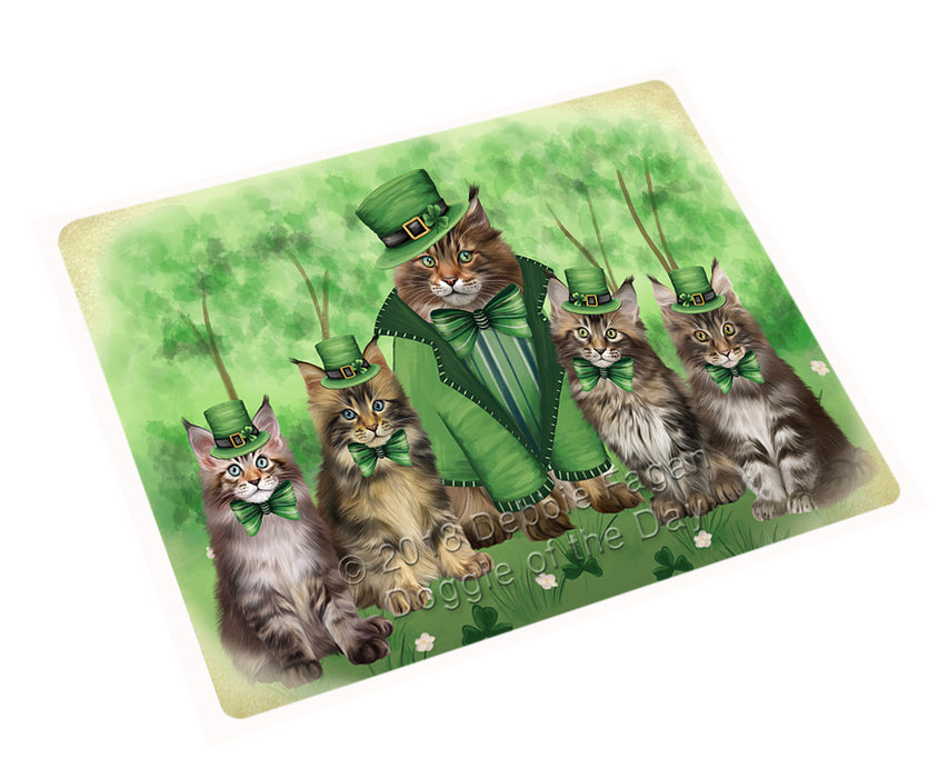 St. Patricks Day Irish Portrait Maine Coon Cats Refrigerator / Dishwasher Magnet RMAG104538